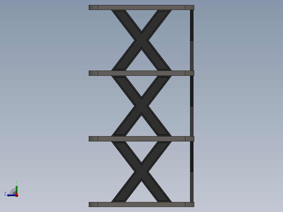 可拆式鞋架右视图