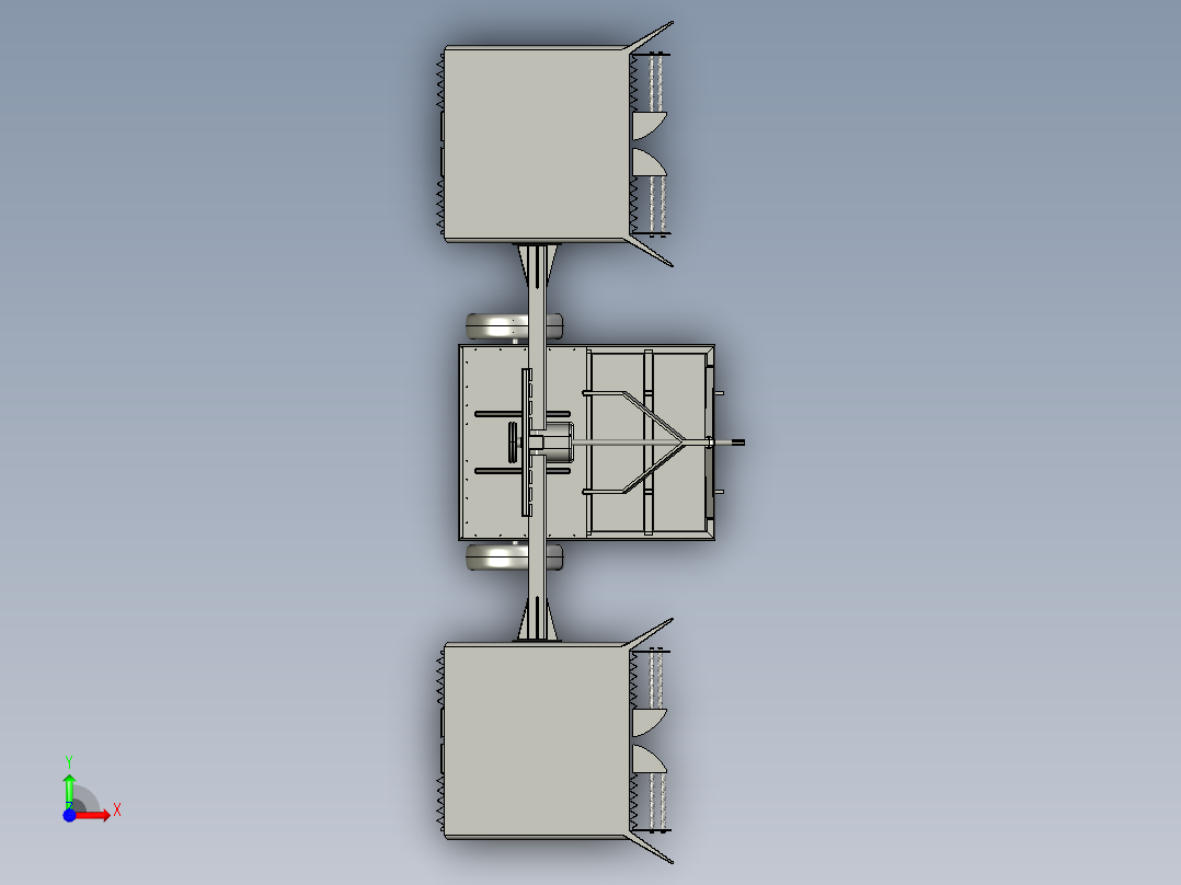 农作物小型收割器前视图
