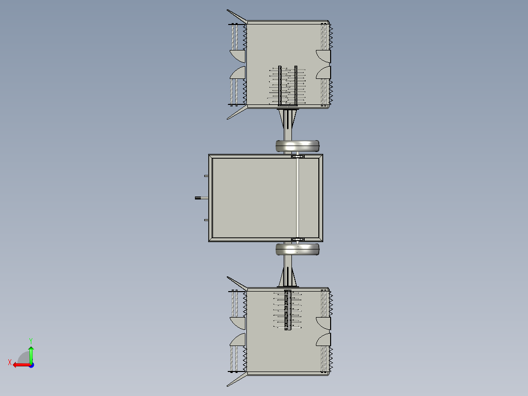 农作物小型收割器后视图