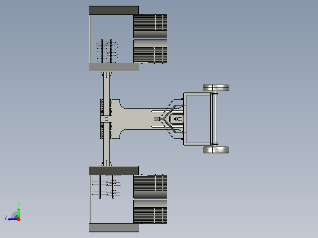 农作物小型收割器右视图