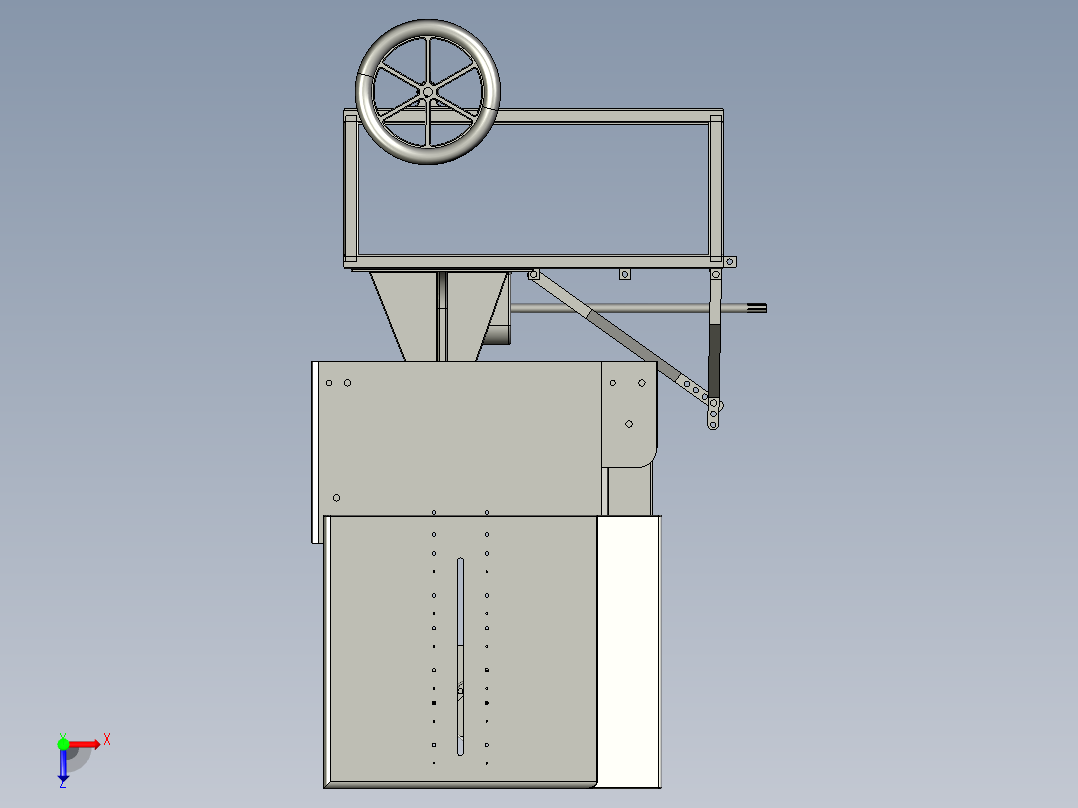 农作物小型收割器俯视图