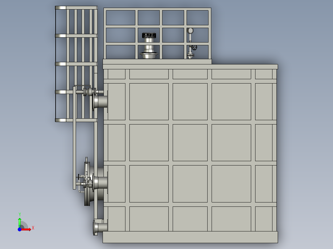 节能储油罐橇前视图