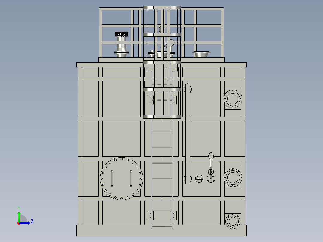 节能储油罐橇左视图