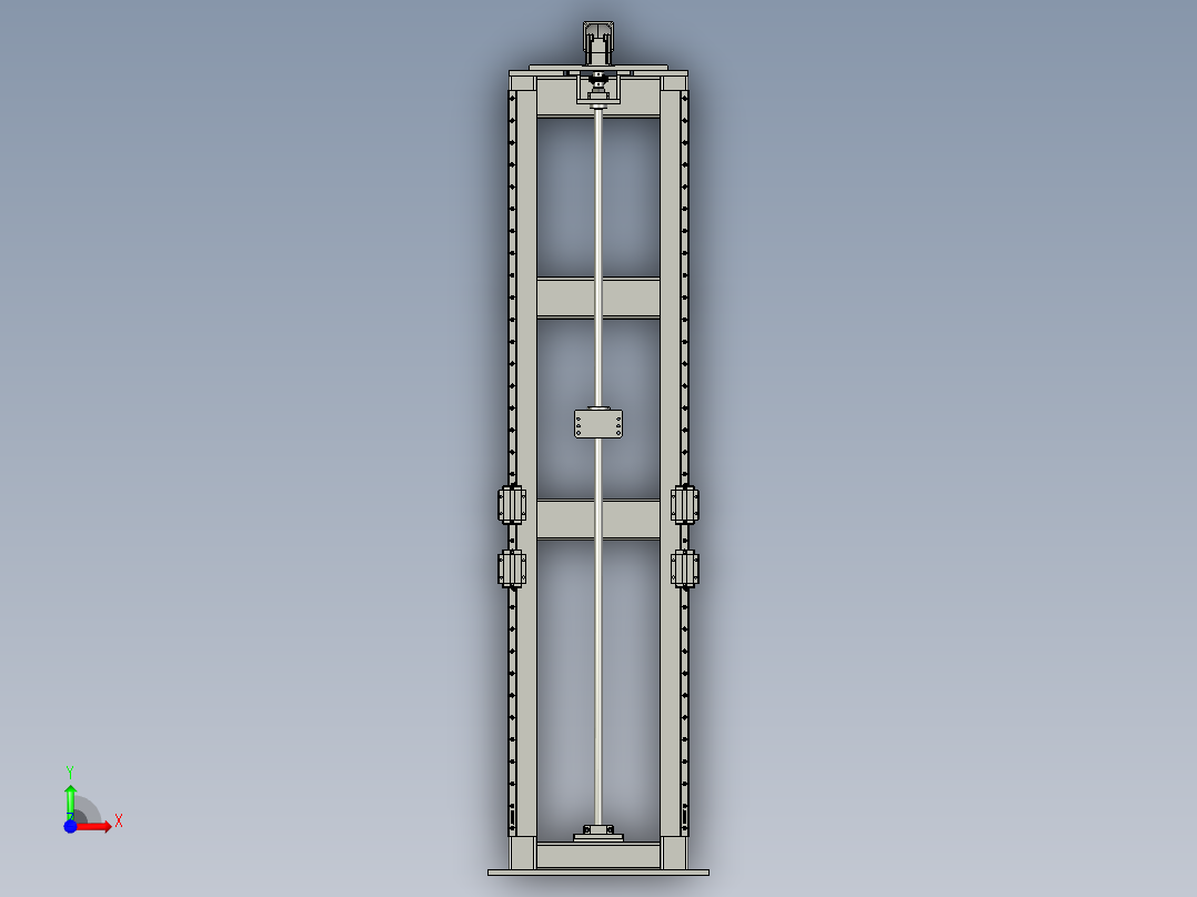 横移立柱装配V02V01V0V11前视图