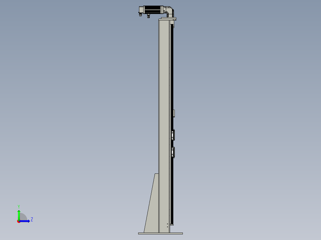 横移立柱装配V02V01V0V11左视图