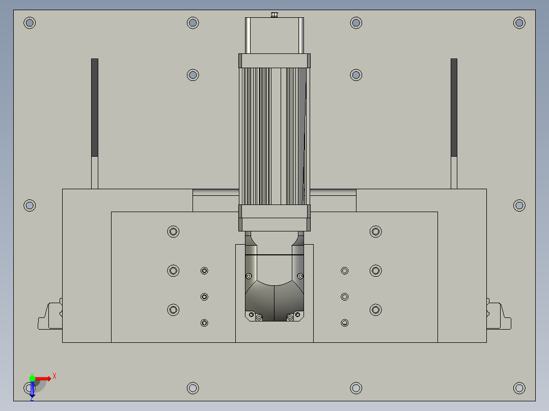 横移立柱装配V02V01V0V11俯视图