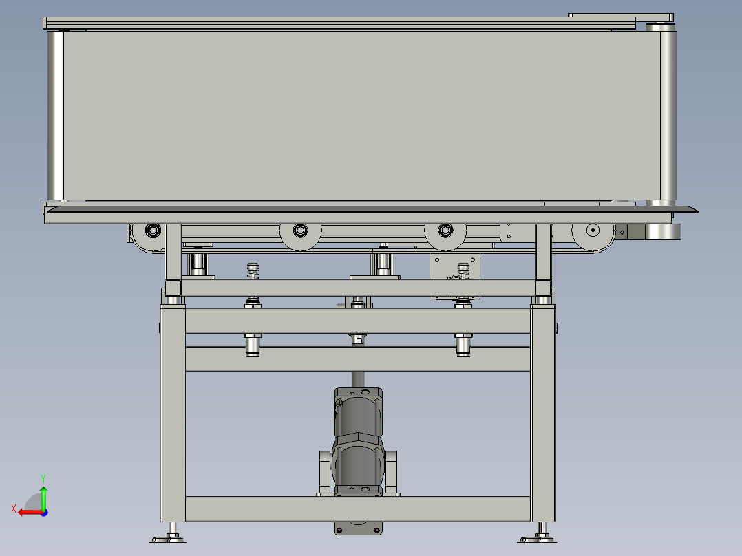 检测输送线的翻转机后视图