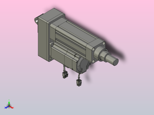 轻载电动缸TPA-ESR63-2010C-L50-MR-CA-W-P75-C3正等轴测缩略图