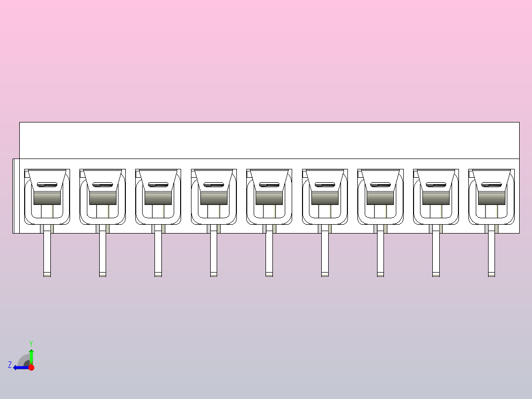 9针DG306 5白色间距5毫米右视图