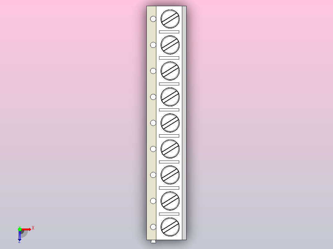 9针DG306 5白色间距5毫米俯视图