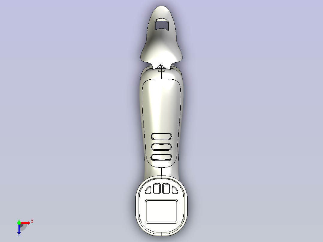 红外体温计-额温枪俯视图