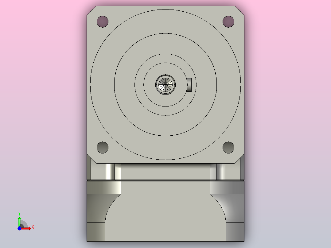 ZJGH115-L1 19-70-90-M6精密型ZJGH115转角行星减速机前视图