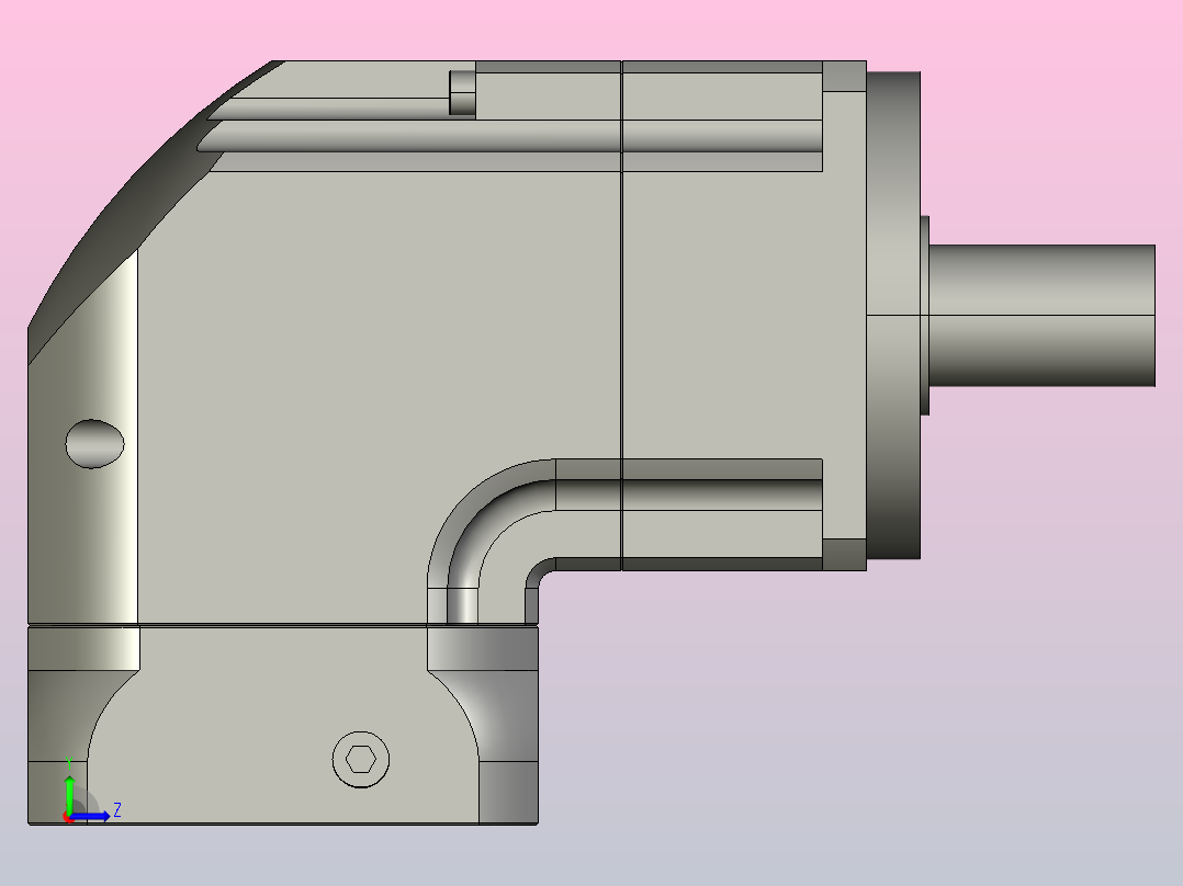 ZJGH115-L1 19-70-90-M6精密型ZJGH115转角行星减速机左视图