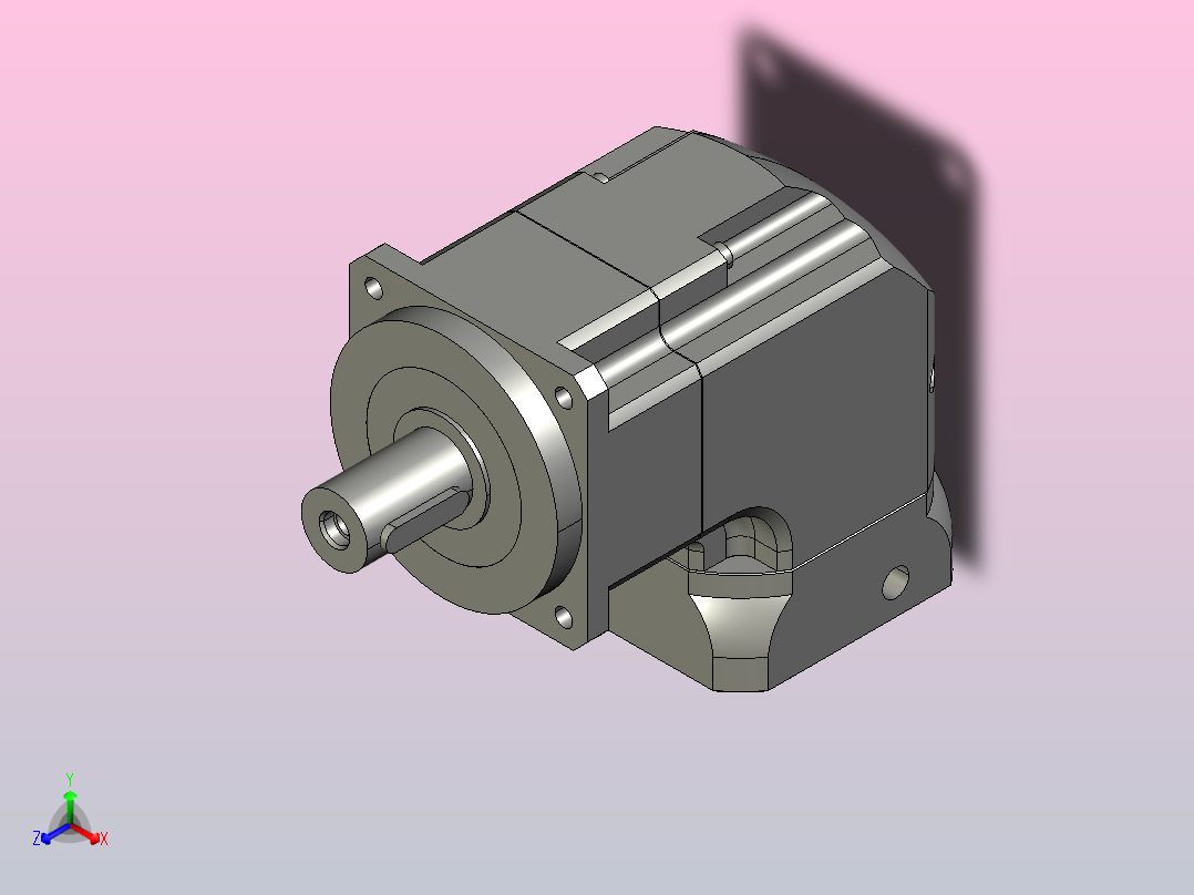ZJGH115-L1 19-70-90-M6精密型ZJGH115转角行星减速机正等轴测图