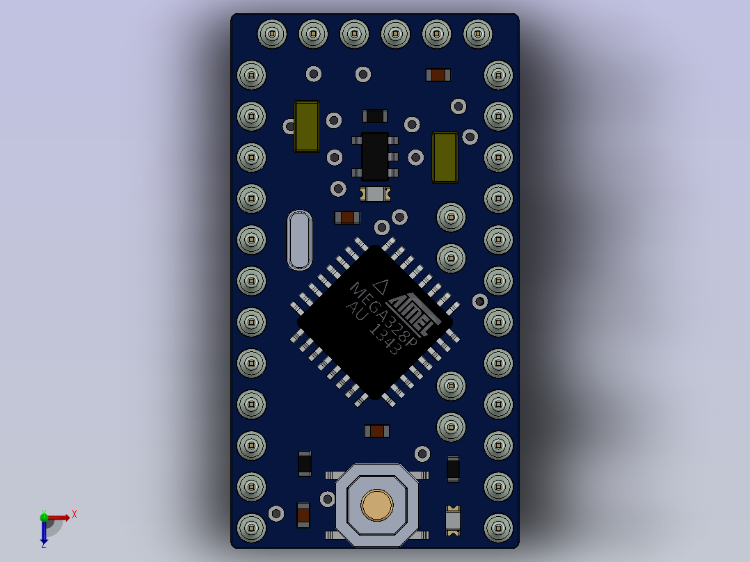 arduino模块俯视图