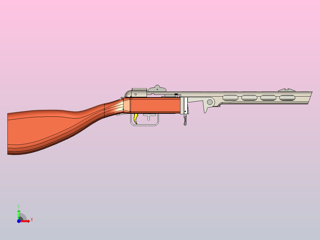 PPSH41-历史俄罗斯抗衡枪前视图