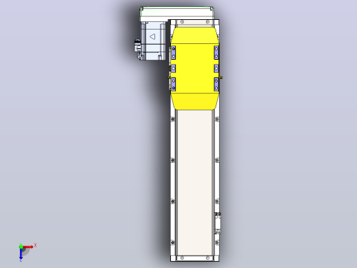 内嵌式螺杆 GTH12-400W伺服[GTH12-L20-350-BL-Y400W-C2-N]丝杆滑台模组安川马达俯视缩略图