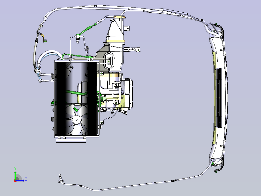 华晨鑫源X30 01 电气系统零部件装配3D数模左视图