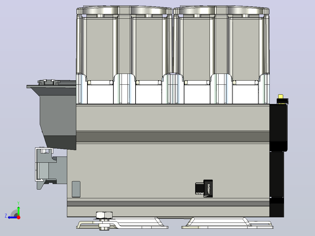 NC2-400-4P交流接触器三维模型202406右视图