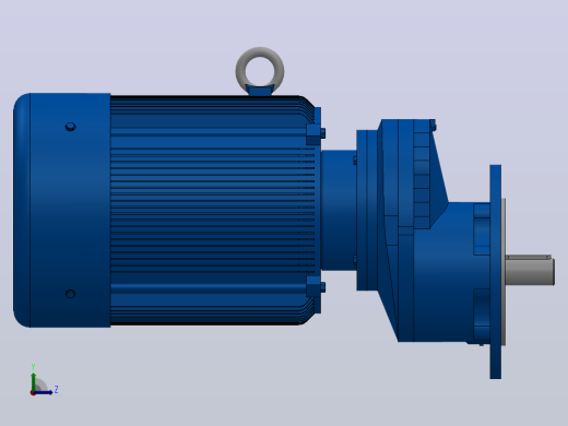 RXF37法兰轴伸式安装斜齿轮减速机RX37-Y0.55-4P-80-M1-0°-Φ160左视缩略图