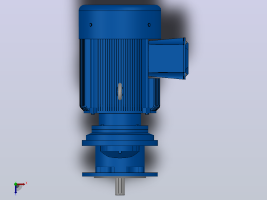 RXF37法兰轴伸式安装斜齿轮减速机RX37-Y0.55-4P-80-M1-0°-Φ160俯视缩略图