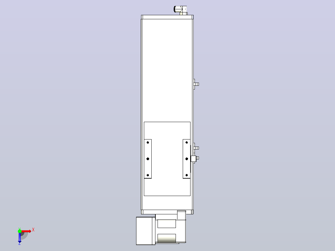 MCB14无尘皮带滑台[MCB14-L40-200-LU-P20-C3]俯视图