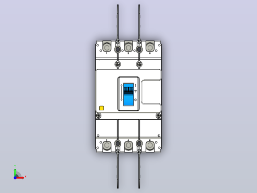 NM5-125F 3P塑料外壳式断路器三维模型202209前视缩略图