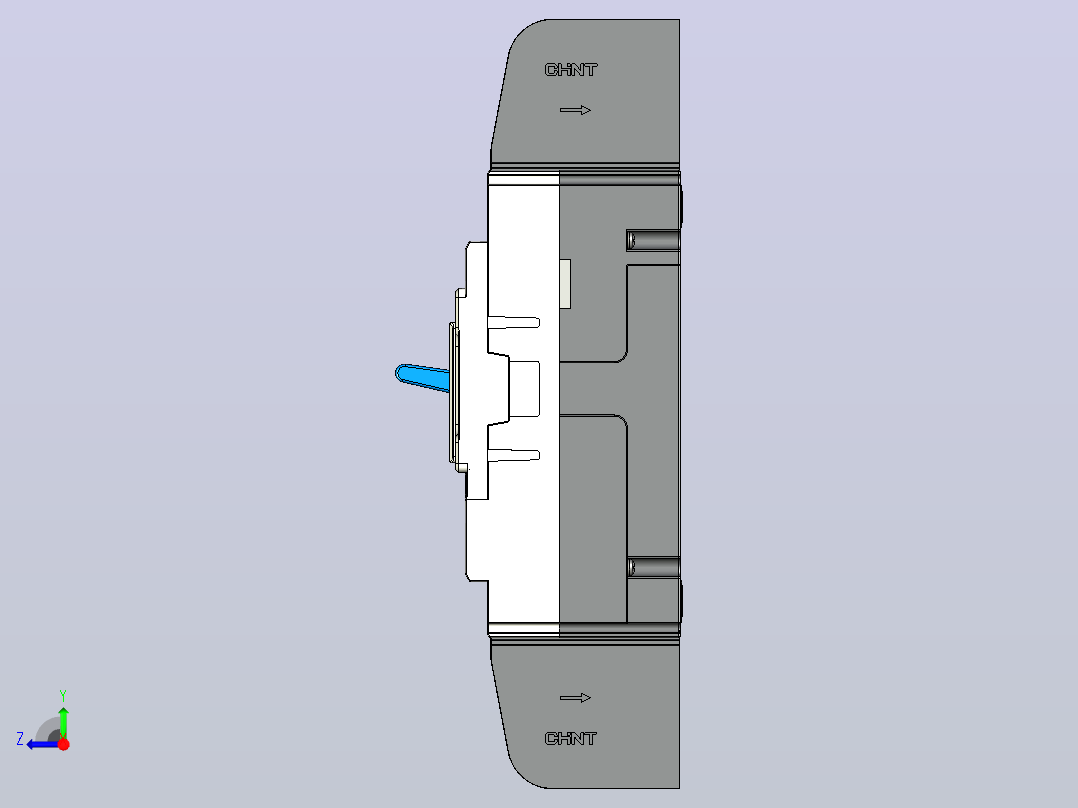 NM5-125F 3P塑料外壳式断路器三维模型202209右视图