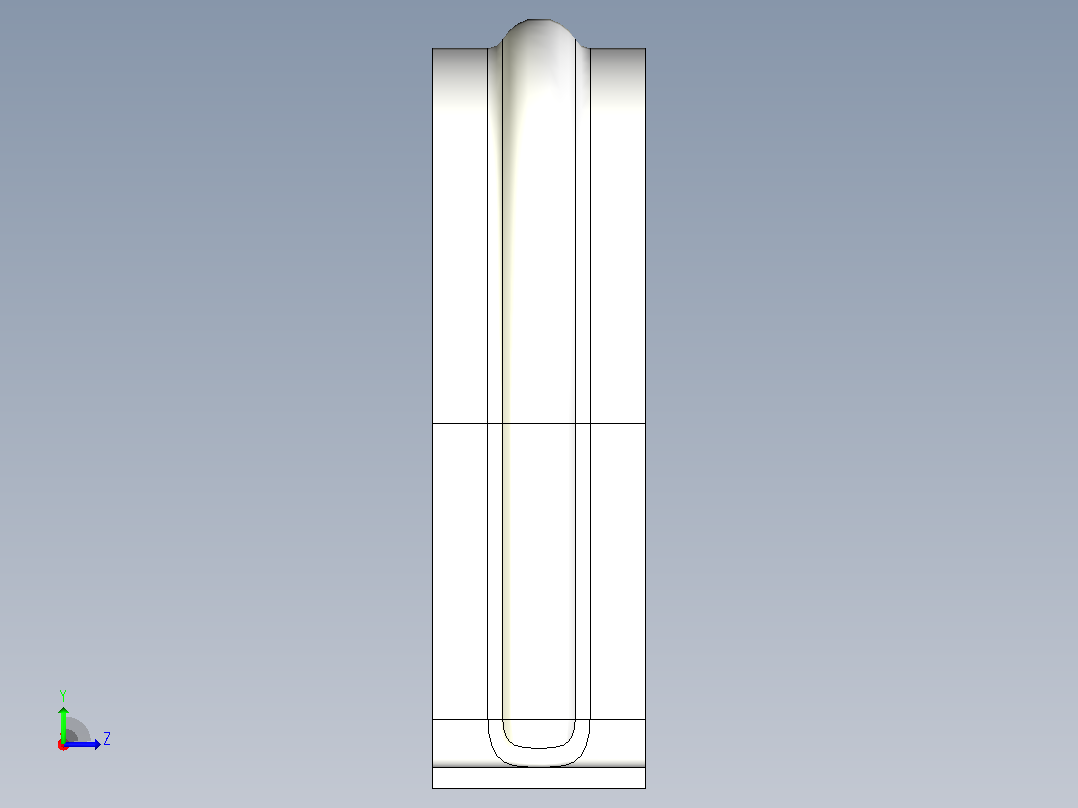 镀锌带夹，2个1.625-1.66英寸管道孔左视图