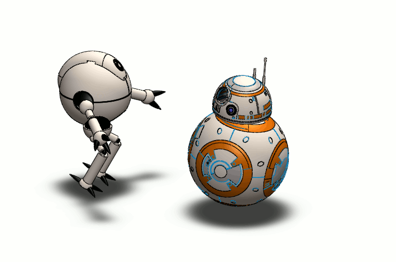 BB-8和Gyu机械模型