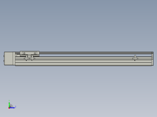 SYS12-BR-450-200W滚珠花健、支撑座、滚珠丝杠、交叉导轨、直线模组.STEP左视缩略图