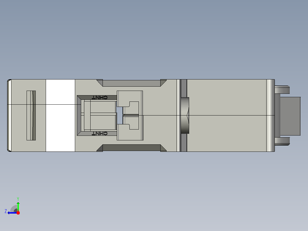 DZ47-60&amp;1P&amp;小型断路器三维模型202307右视图