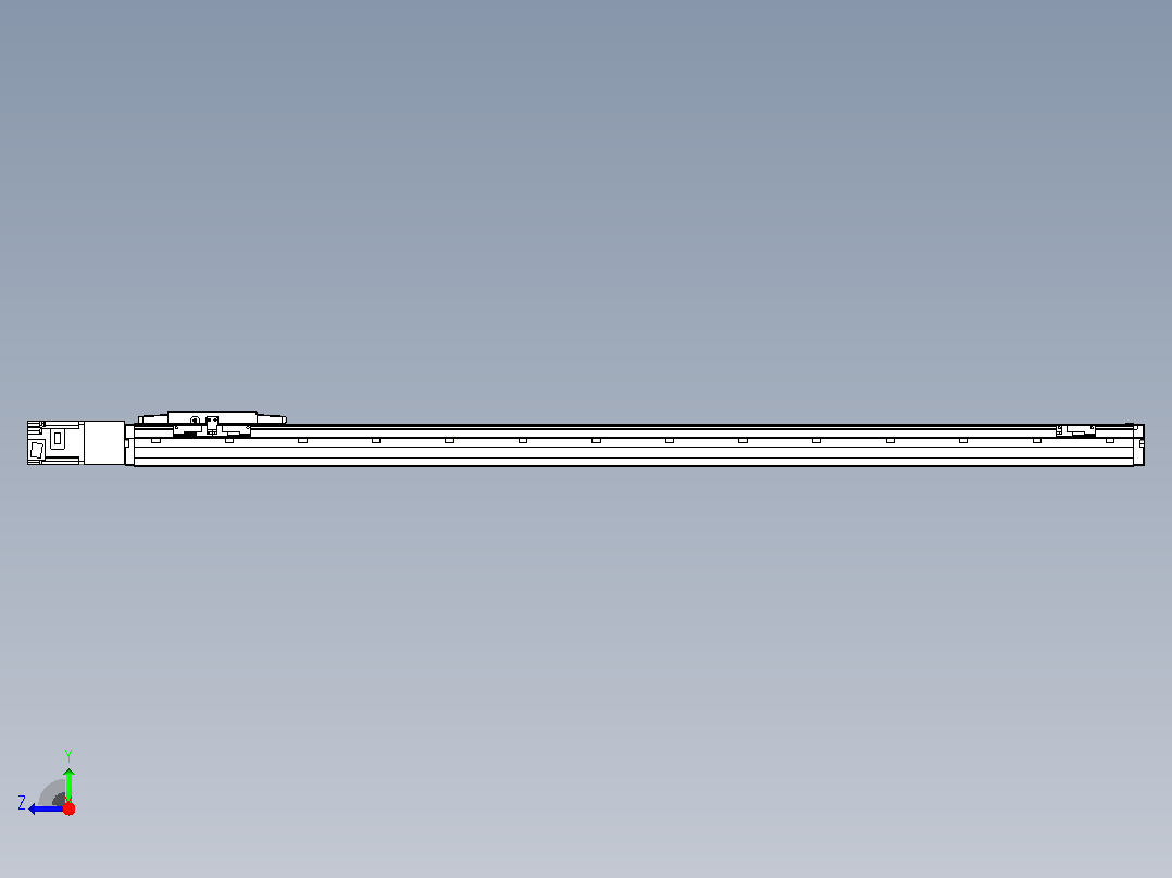 滚珠丝杠直线轴内置导轨TPA-GCR-120-1610C-L1150-M-M40-N3右视图