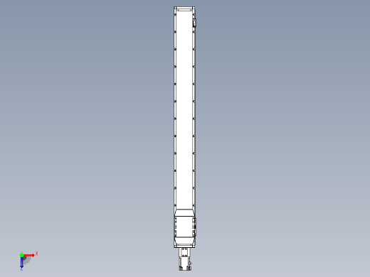 滚珠丝杠直线轴内置导轨TPA-GCR-120-1610C-L1150-M-M40-N3俯视缩略图