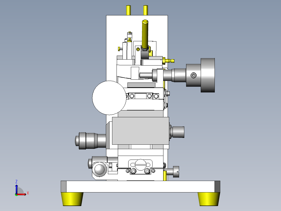 激光头俯仰调整夹具前视图