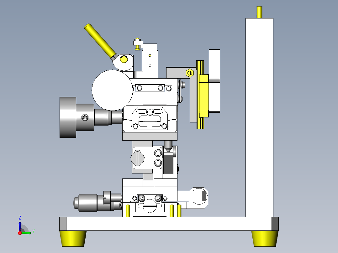 激光头俯仰调整夹具右视图
