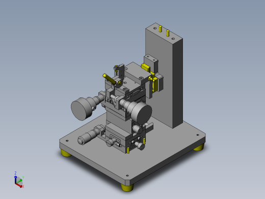 激光头俯仰调整夹具正等轴测缩略图