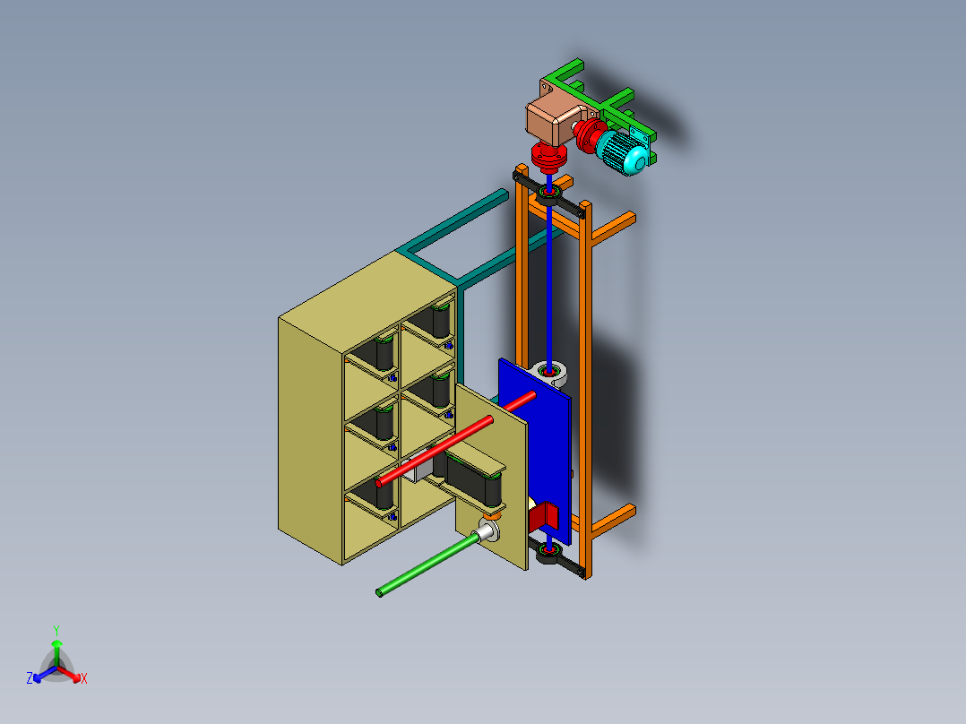 自动化仓库储存系统3D模型