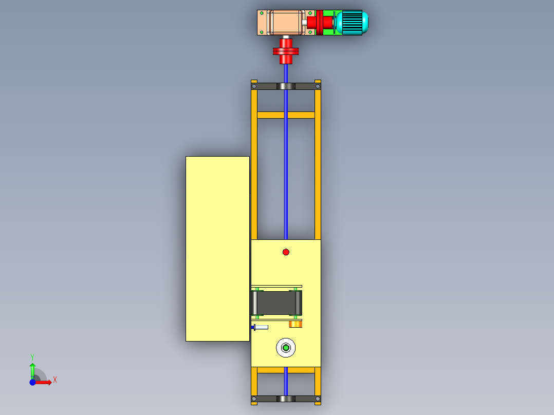 自动化仓库储存系统3D模型前视图