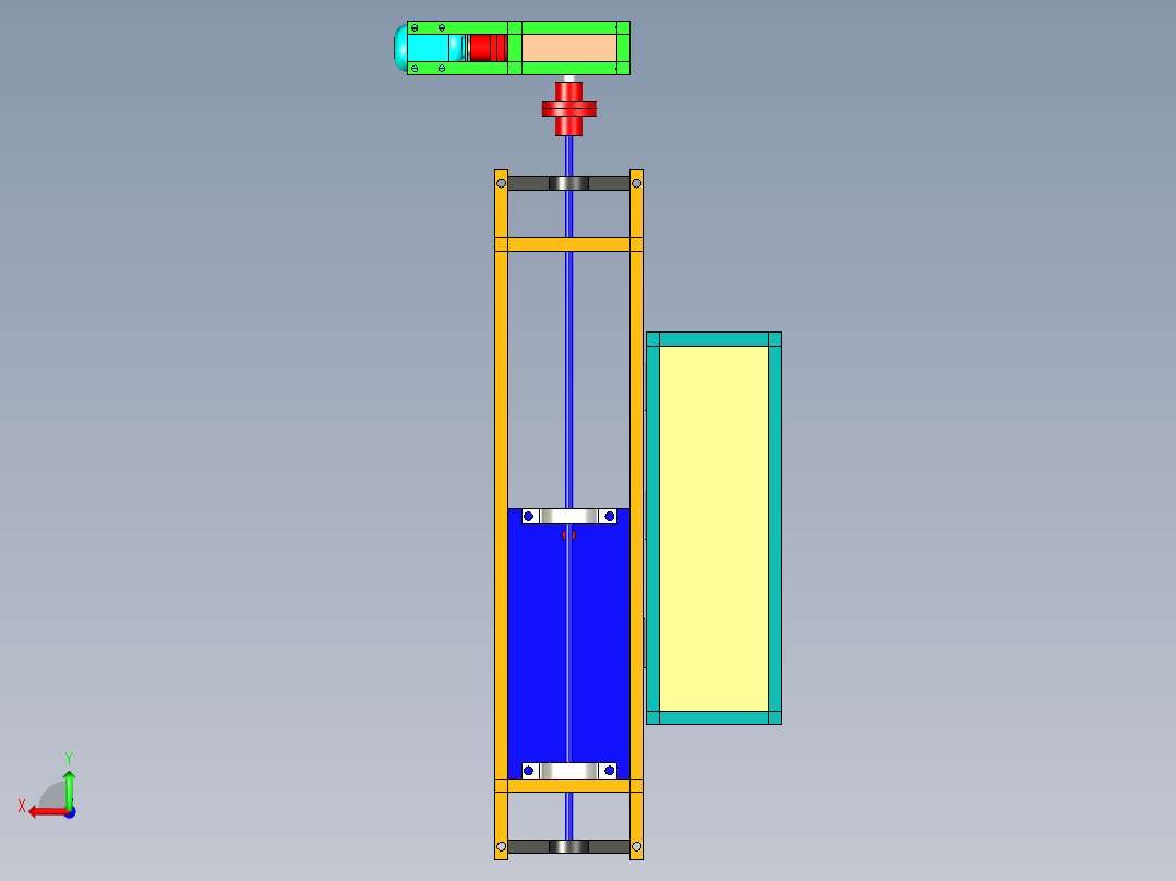 自动化仓库储存系统3D模型后视图