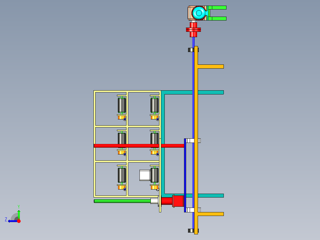 自动化仓库储存系统3D模型右视图