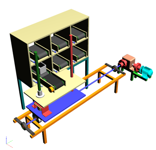 自动化仓库储存系统3D模型缩略图