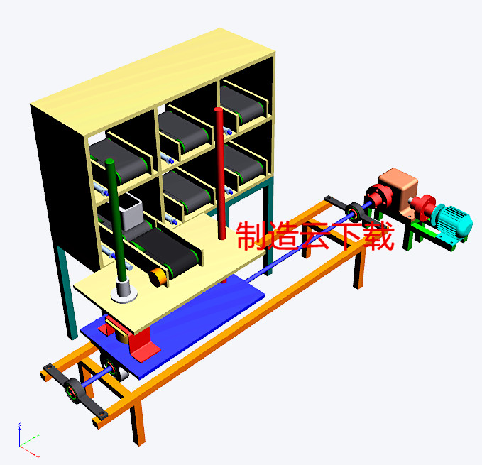 自动化仓库储存系统3D模型