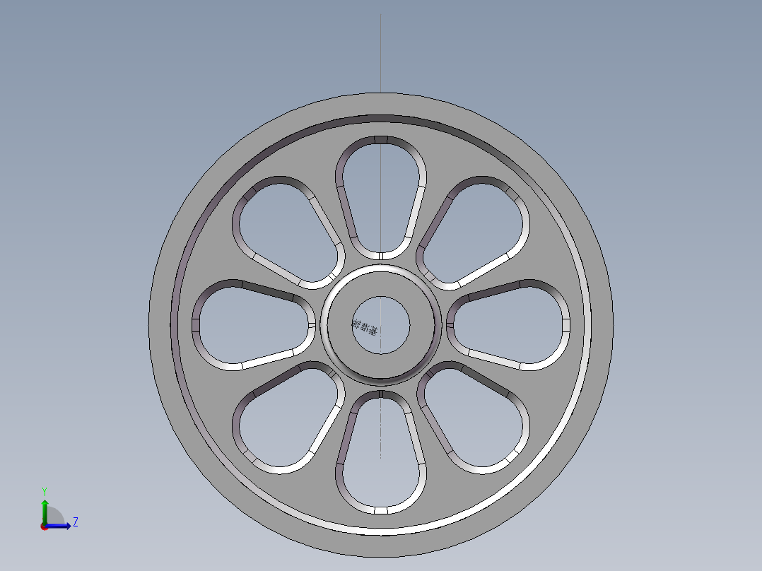 镂空圆盘左视图