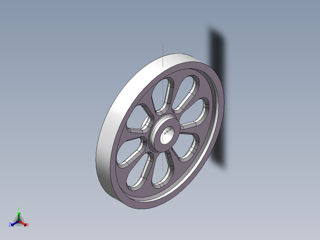 镂空圆盘正等轴测图