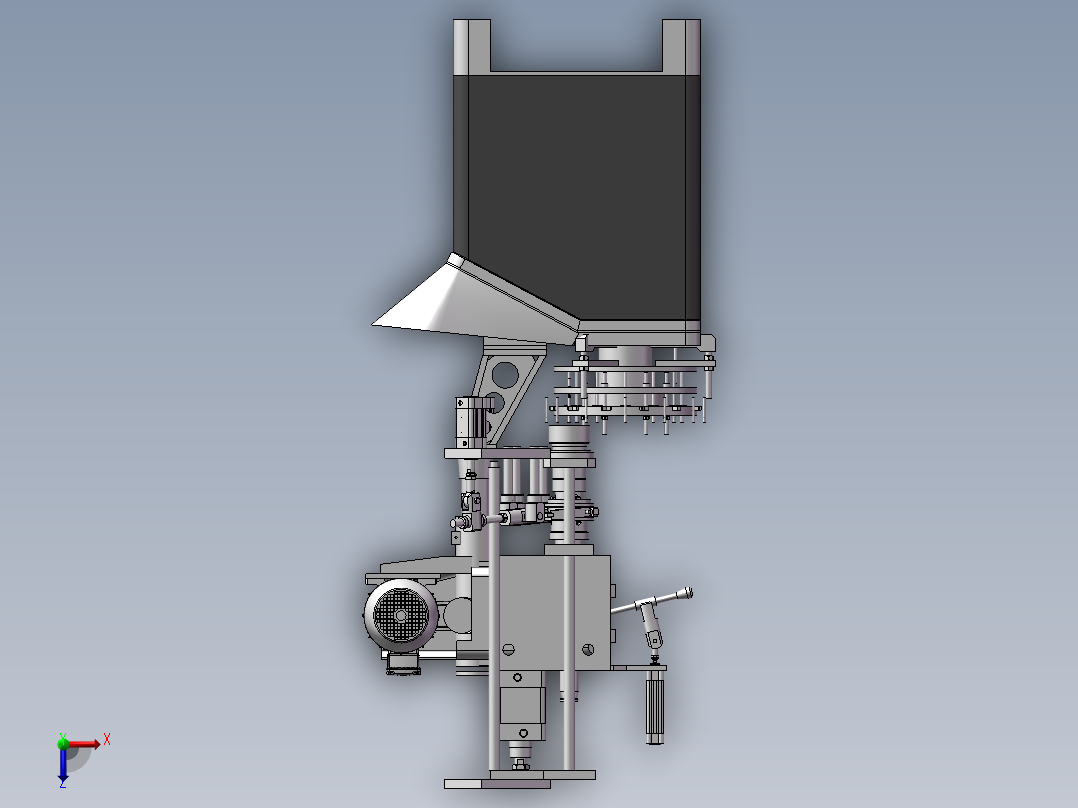 588钻机自动穿线机床俯视图