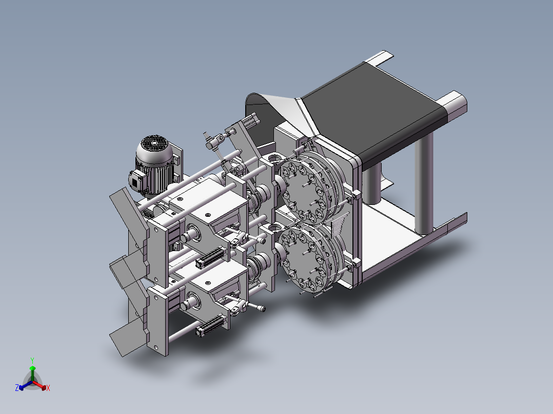 588钻机自动穿线机床正等轴测图