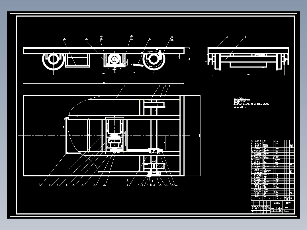 转盘换轨电动平车系统—电动平车设计