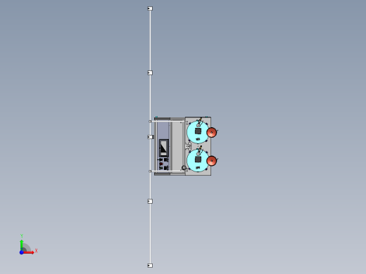 悬臂式灌胶机3D图纸 SolidWorks绘制图纸 搅拌式灌胶机3d三维模型前视缩略图
