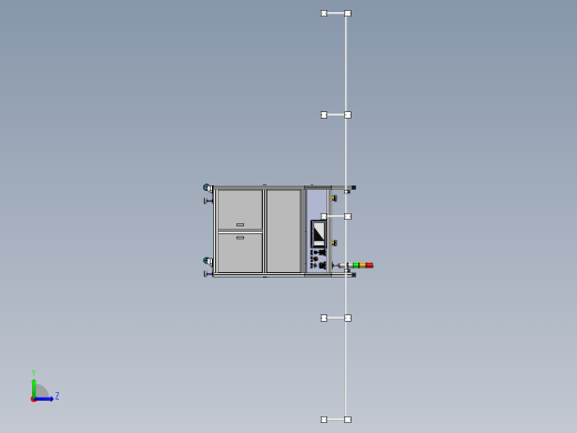悬臂式灌胶机3D图纸 SolidWorks绘制图纸 搅拌式灌胶机3d三维模型左视缩略图